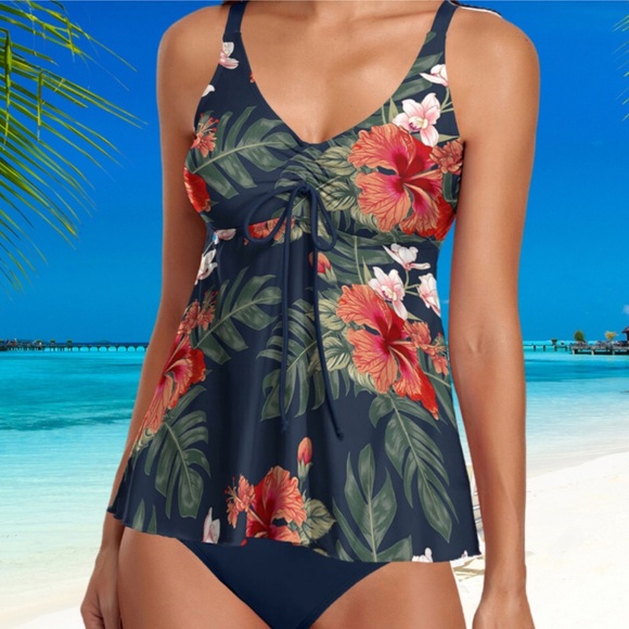 swimwear Other - Womens Tankini Swimsuits Two piece Tummy Control Bathing Suit Modest NWOT XL